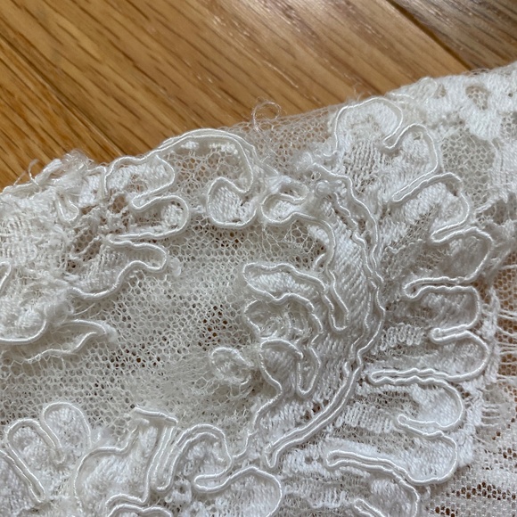 Alencon (French) ivory lace wedding dress bolero (topper) by Paloma Blanca - Picture 10 of 10